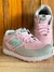 Tênis Infantil Casual Rosa e Cinza