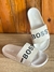 Chinelo Slide Masculino Bege Casual com Faixa Escrita