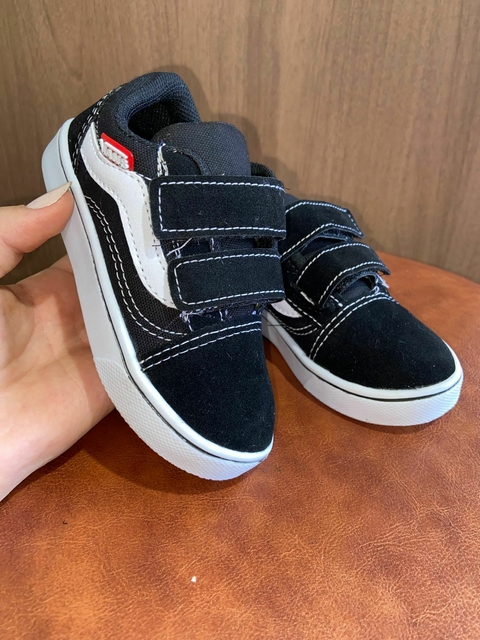 TENIS INFANTIL VANS PRETO COM VELCRO