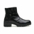 Bota Feminina Cano Curto Preta com Textura Lateral – Edição Urbana