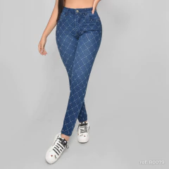 Jeans Skinny Dama Semi stretch Tiro alto 3 Pinzas Basico ref: R0079 - tienda en línea