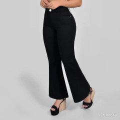 Pantalones Bota Campana Dama Semi stretch Tiro alto 1 Pinza Basico ref: R0049 - tienda en línea