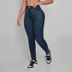 Imagen de Jeans Skinny Dama Semi stretch Tiro alto 3 Pinzas Basico ref: R0086