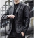 2024 novos homens de negócios jaqueta de couro casual preto/caqui moda masculin - Hakon