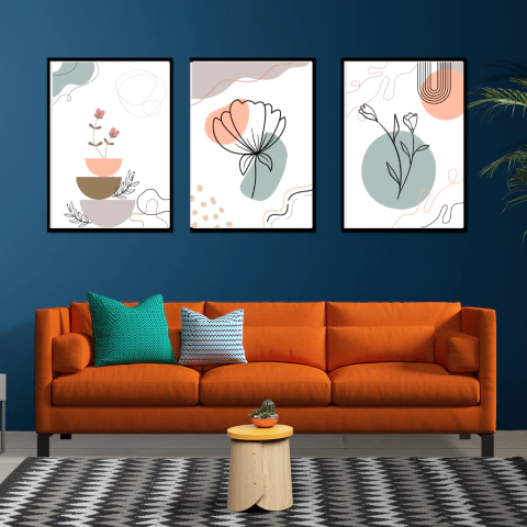 Cuadro-Lamina Imprimible Minimalista. Flores. - comprar online