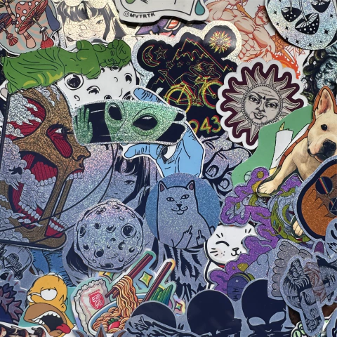 x100 stickers holográficos - comprar online