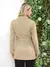 Gabardina Transpassado pescoco de lapela com cinto - comprar online