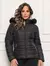 Jaqueta Puffer feminina bobojaco peluciada com capuz - comprar online
