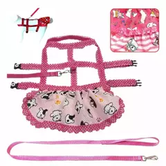 Guia e Peitoral de Nylon com Saia Estampada - Tamanhos PP P M G GG - comprar online