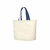 ECOBAG DE LONA 240G 46X40X10CM NATURAL COM AZUL MARINHO - comprar online