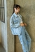 20008T - Campera over con tachas celeste