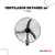 Ventiladora de pared Crivel 20" con cotrol remoto