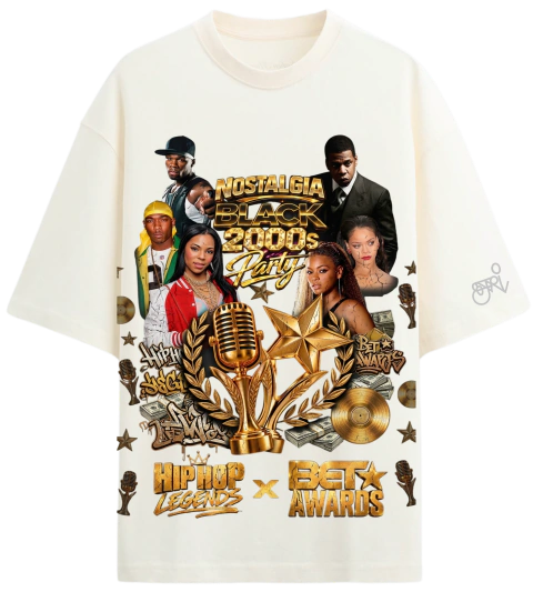 Camiseta Oversized SAFRI × Nostalgia BET AWARDS / HIP HOP LEGENDS