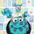 Torta para perro tematica Monster inc
