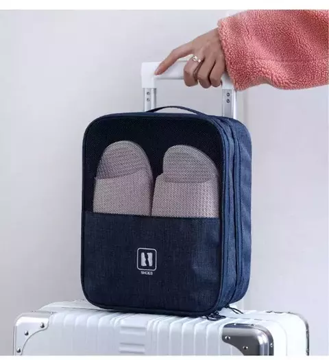 Organizador de Calzado de Cordura para Viajes - Con Manija y Apto para Valija (30x23x16 cm)