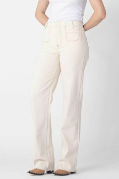 Calça Jeans Andreza Chagas Wideleg de Cintura Alta Emilly