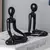1pc estátuas de pensador de plástico abstrato mini personagens estatuetas casa na internet