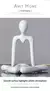 1pc estátuas de pensador de plástico abstrato mini personagens estatuetas casa - loja online