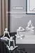 1pc estátuas de pensador de plástico abstrato mini personagens estatuetas casa
