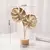 Imagem do Ouro ginkgo folha pena modelo de metal estatuetas manual desktop artesanato orna