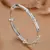 925 prata esterlina flores sopradas pulseira para mulher textura original ajustável sólida pulseiras luz luxo festa jóias - loja online