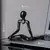 1pc estátuas de pensador de plástico abstrato mini personagens estatuetas casa - loja online