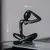 1pc estátuas de pensador de plástico abstrato mini personagens estatuetas casa na internet