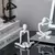 Imagem do 1pc estátuas de pensador de plástico abstrato mini personagens estatuetas casa