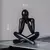 1pc estátuas de pensador de plástico abstrato mini personagens estatuetas casa