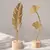 Ouro ginkgo folha pena modelo de metal estatuetas manual desktop artesanato orna