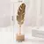 Ouro ginkgo folha pena modelo de metal estatuetas manual desktop artesanato orna - loja online
