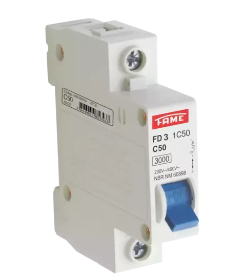 Disjuntor Unipolar 50A DIN FAME - comprar online