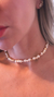 Colar Choker Pérolas Orgânicas - Banhado a Ouro 18k na internet