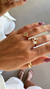 Anel Regulável Pérola & Cristais - Banhado a Ouro 18k - comprar online