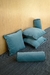 ALMOHADON UN FUTURO CONTIGO TUBULAR CELESTE VIVO NEGRO - comprar online