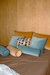 ALMOHADON UN FUTURO CONTIGO TUBULAR CELESTE VIVO NEGRO - comprar online