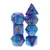 Dados de RPG - Conjunto com 7 Dados Blend - Blue and Deep Purple Blend Color Dice