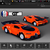 Miniatura Bugatti Vision ferro abre portas friccção Laranja - K3E BRASIL