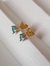 Brinco gota ponto de luz azul I Banhado a Ouro 18k
