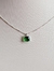 Colar Ponto de Luz Quadrado Verde I Prata 925 - comprar online