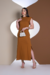 Vestido Sôffi marrom conhaque - comprar online
