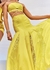 Conjunto em Seda com Nesgas de Renda Neon