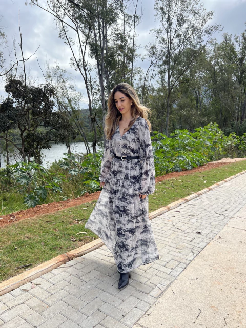 Vestido Longo Crepe - comprar online