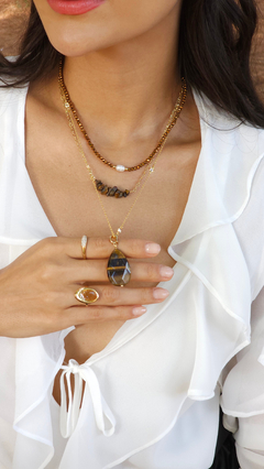CHOKER CASCALHO OLHO DE TIGRE NATURAL - comprar online