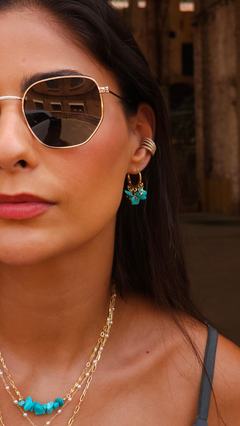 CHOKER CASCALHO TURQUESA NATURAL na internet