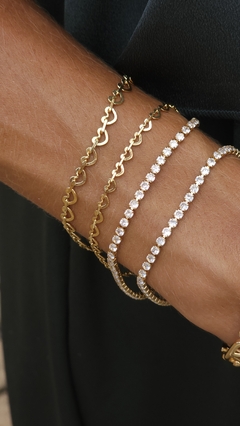 PULSEIRA RIVIERA CRISTAL NO OURO - comprar online