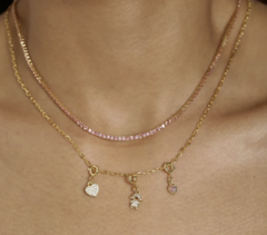 CHOKER RIVIERA QUE NÃO VIRA 2MM KUNZITA na internet