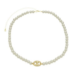 CHOKER LACRE COM PÉROLAS