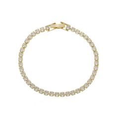 PULSEIRA RIVIERA CRISTAL NO OURO