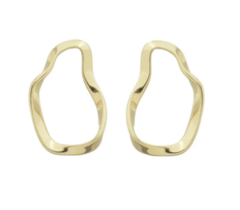 BRINCO MINIMALISTA ORGÂNICO NO OURO PEQUENO